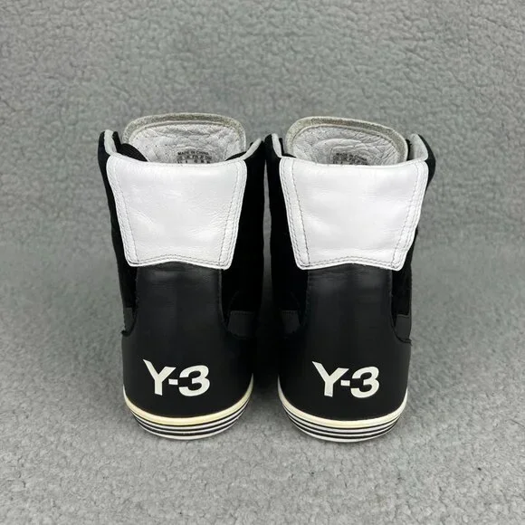 Y-3 Honja High Mens 8.5 Shoes Black White Reflective 3M Adidas Y3 2011 Yohji 3